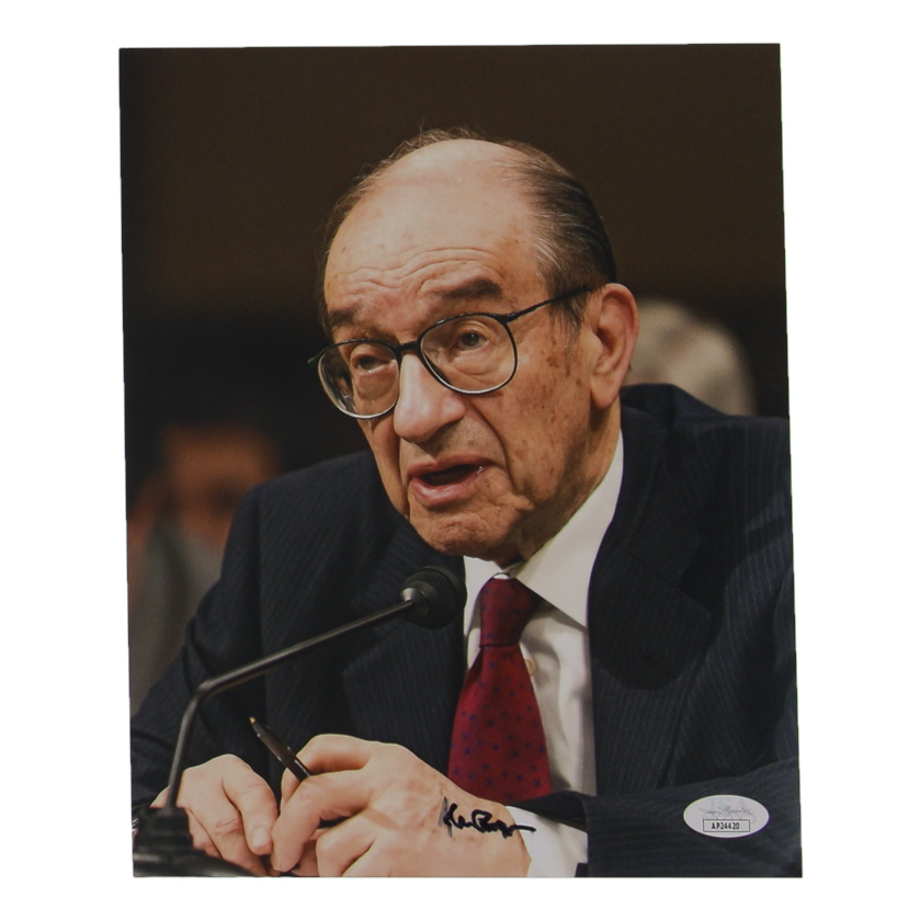 Alan Greenspan Signed 8x10 Photo (JSA) at PristineAuction.com Alan Greenspan Signed 8x10 Photo (JSA) at PristineAuction.com