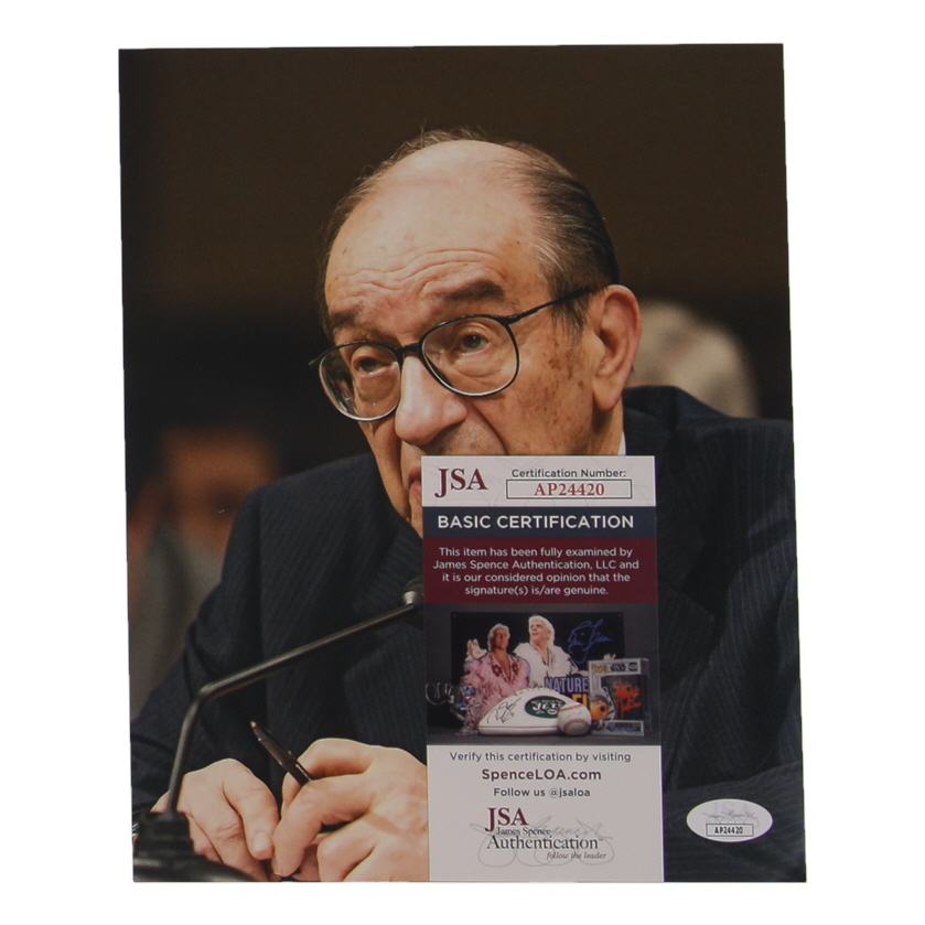 Alan Greenspan Signed 8x10 Photo (JSA) at PristineAuction.com Alan Greenspan Signed 8x10 Photo (JSA) at PristineAuction.com