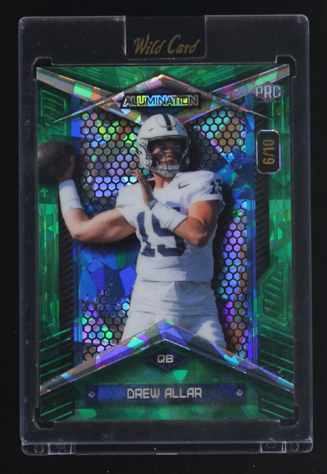 Drew Allar 2024 Wild Card Alumination Green Ray Wave #BC-DA RC #6/10 at PristineAuction.com Drew Allar 2024 Wild Card Alumination Green Ray Wave #BC-DA RC #6/10 at PristineAuction.com