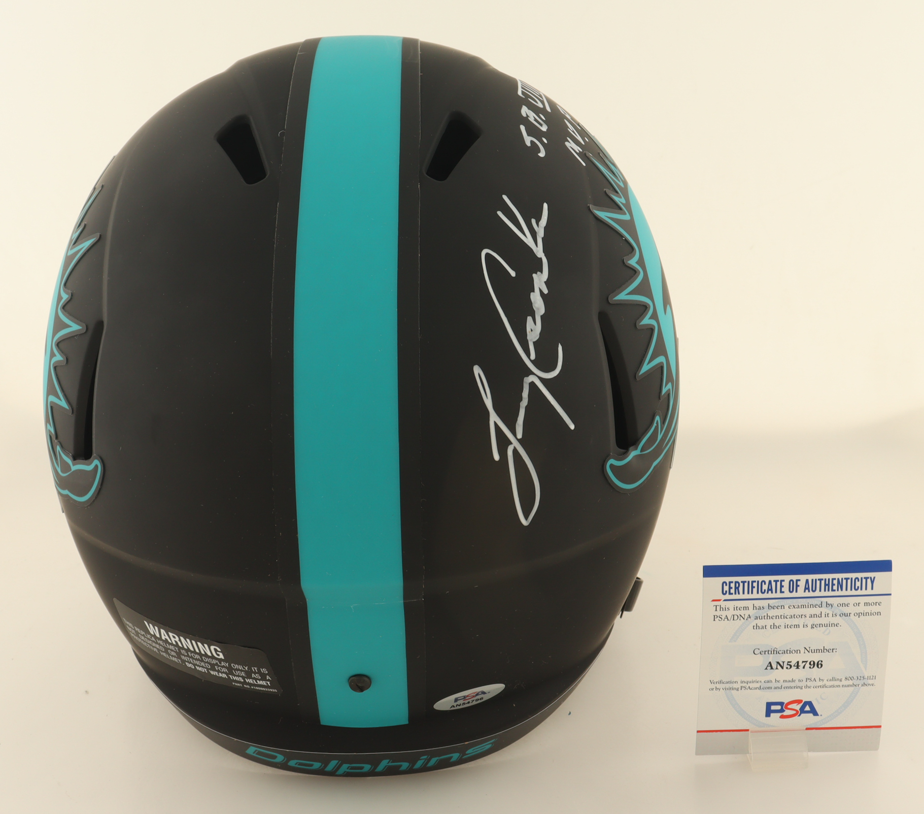 Larry Csonka Signed Dolphins Full-Size Eclipse Alternate Speed Helmet Inscribed "S.B. VIII MVP" (PSA) at PristineAuction.com Larry Csonka Signed Dolphins Full-Size Eclipse Alternate Speed Helmet Inscribed "S.B. VIII MVP" (PSA) at PristineAuction.com