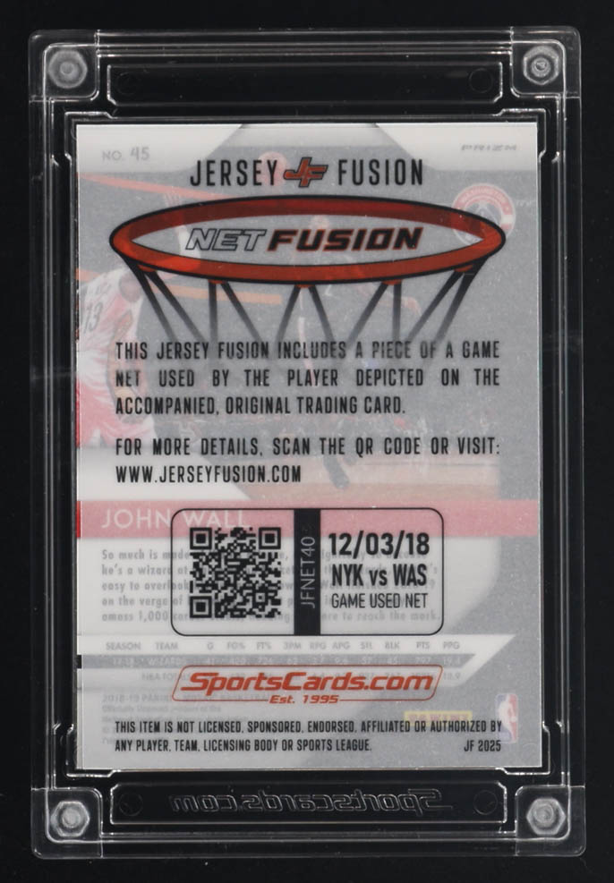 John Wall 2025 Jersey Fusion Net Mosaic Memorabilia #45 #12/49 at PristineAuction.com John Wall 2025 Jersey Fusion Net Mosaic Memorabilia #45 #12/49 at PristineAuction.com