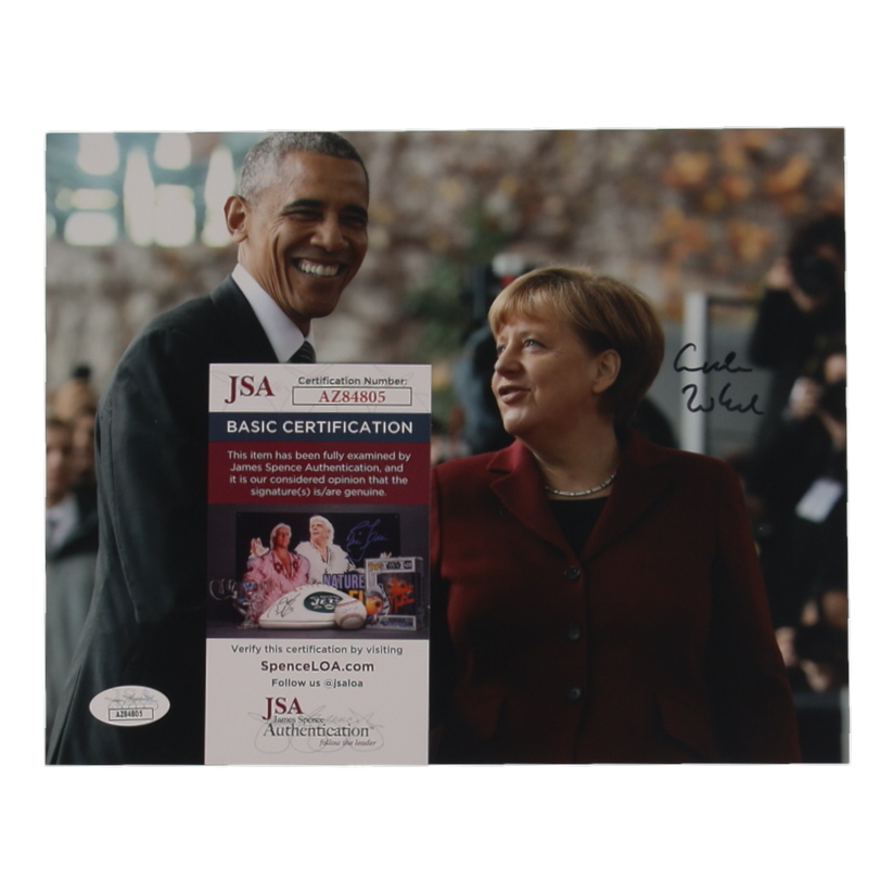 Angela Merkel Signed 8x10 Photo (JSA) at PristineAuction.com Angela Merkel Signed 8x10 Photo (JSA) at PristineAuction.com