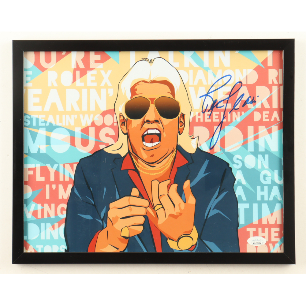 Ric Flair Signed Custom Framed Art Print (JSA) at PristineAuction.com