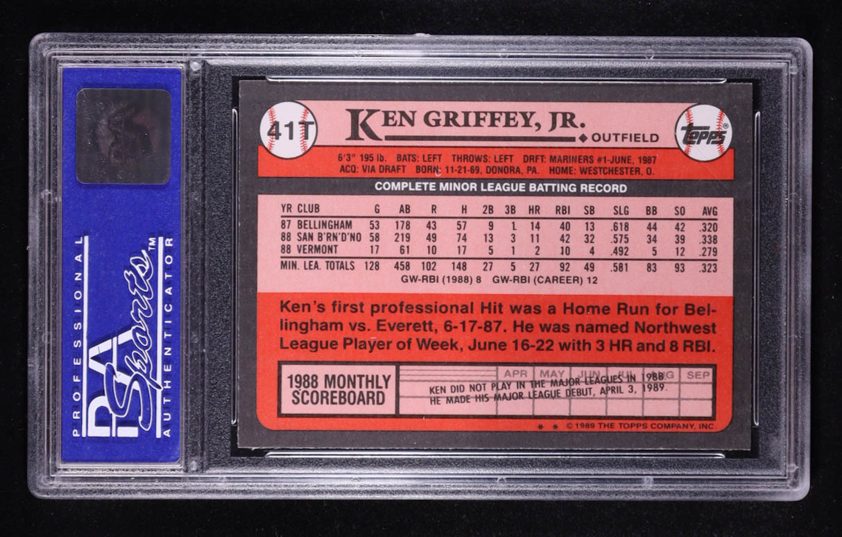 Ken Griffey Jr. 1989 Topps Traded #41T RC (PSA 9) at PristineAuction.com Ken Griffey Jr. 1989 Topps Traded #41T RC (PSA 9) at PristineAuction.com
