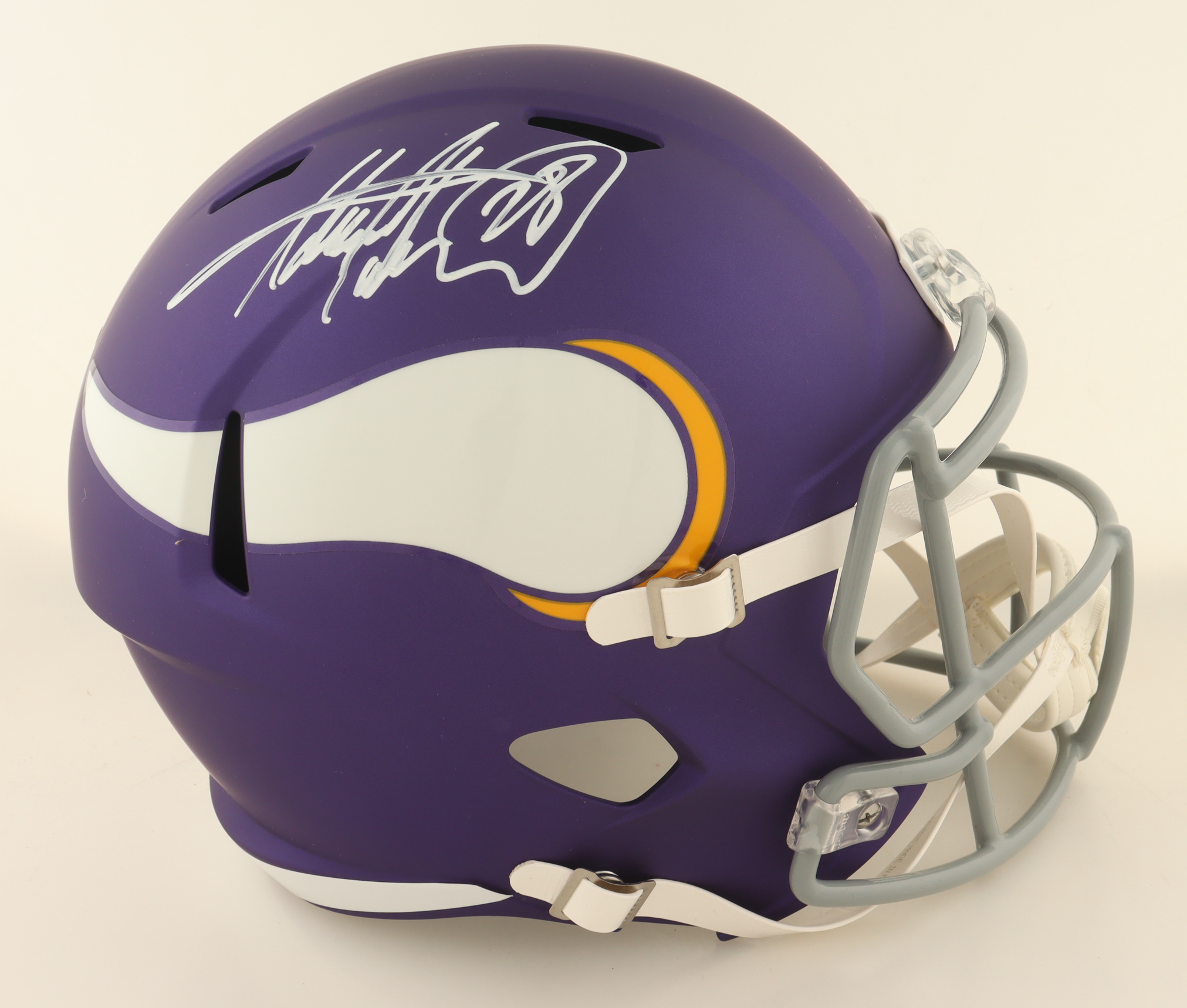 Adrian Peterson Signed Vikings Full-Size Speed Helmet (Beckett) at PristineAuction.com Adrian Peterson Signed Vikings Full-Size Speed Helmet (Beckett) at PristineAuction.com
