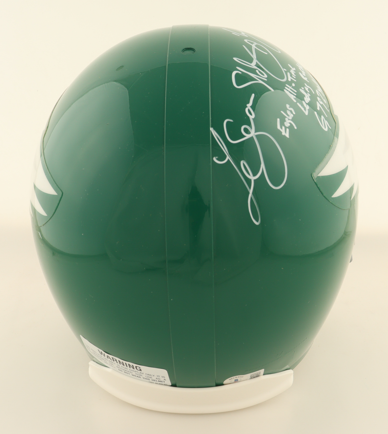 LeSean McCoy Signed Eagles Full-Size Helmet Inscribed "Eagles All Time Leading Rusher" & "6,792" (Beckett) at PristineAuction.com LeSean McCoy Signed Eagles Full-Size Helmet Inscribed "Eagles All Time Leading Rusher" & "6,792" (Beckett) at PristineAuction.com