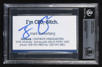 Jesse Eisenberg Signed "The Social Network" Facebook Business Card (BGS) at PristineAuction.com
