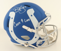 Reggie Wayne Signed Colts AMP Alternate Full-Size Speed Helmet Inscribed "Colts 4 Life" (Beckett) at PristineAuction.com