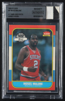 Moses Malone 1986-87 Fleer #69 with Jersey Fusion Game-Used Patch (Beckett Authentic) at PristineAuction.com