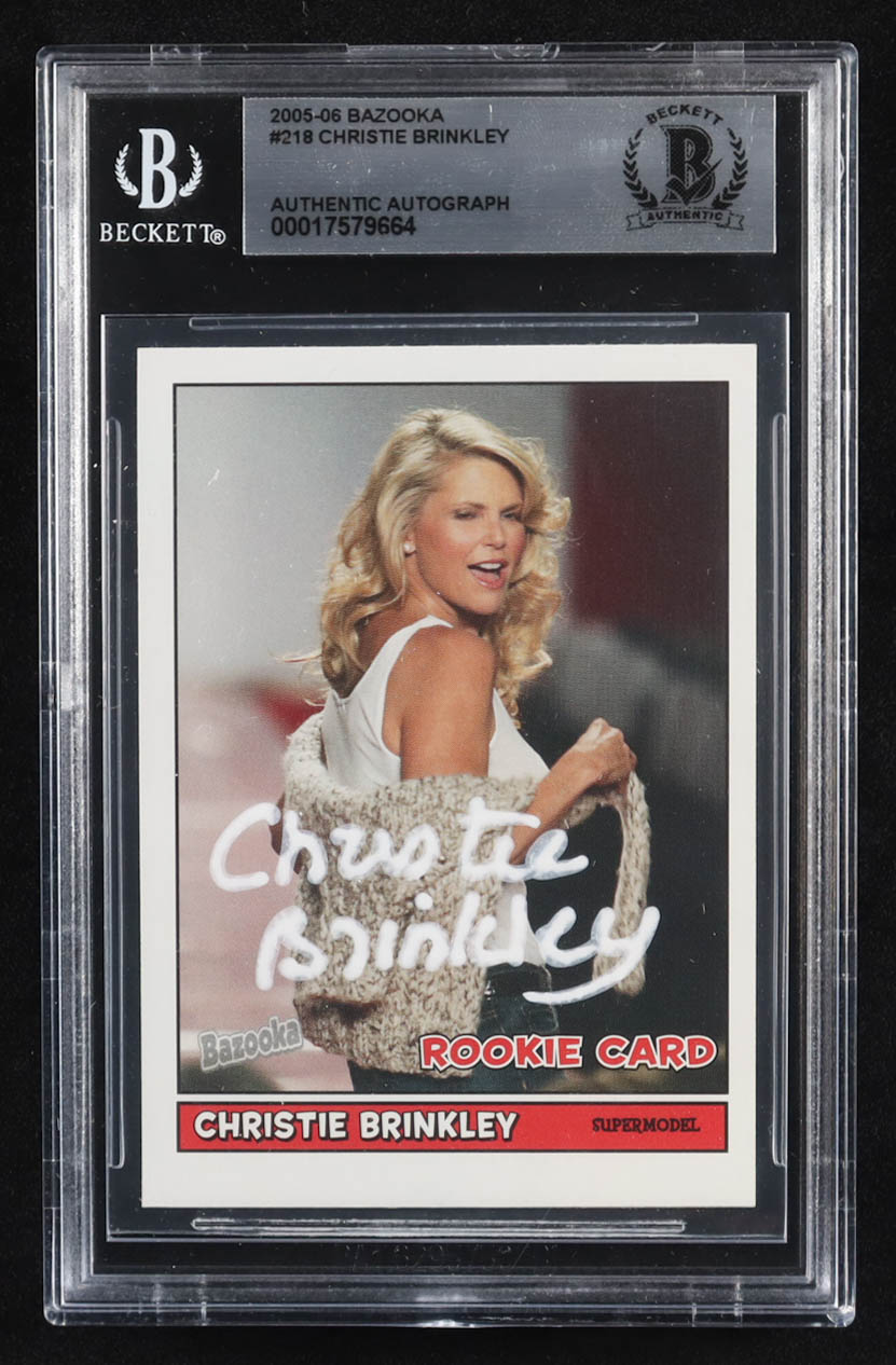 Christie Brinkley Signed 2005-06 Bazooka #218 RC(BGS) at PristineAuction.com Christie Brinkley Signed 2005-06 Bazooka #218 RC(BGS) at PristineAuction.com