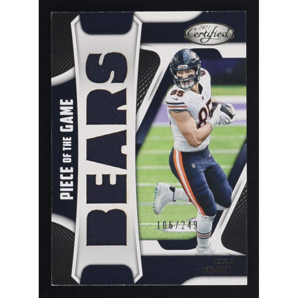 Cole Kmet 2021 Panini Certified Piece Of The Game Memorabilia #POG-CK #106/249 at PristineAuction.com