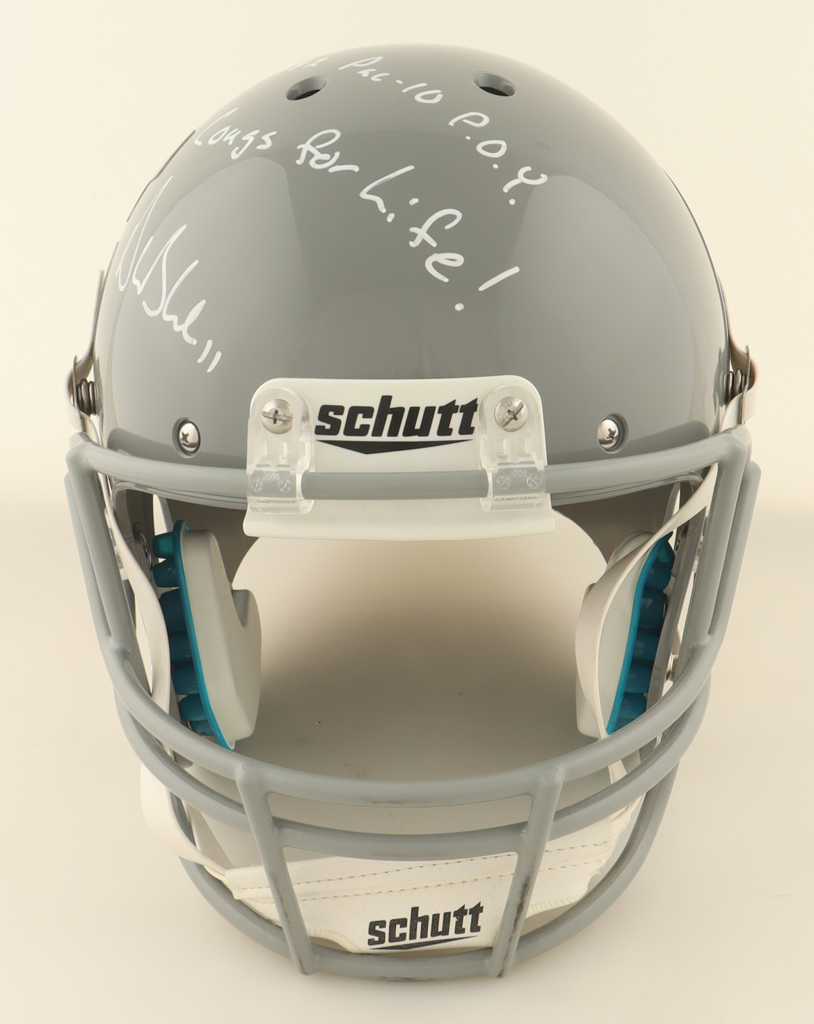 Drew Bledsoe Signed Washington Cougars Full-Size Helmet Inscribed "Cougs for Life" & "1992 Pac-10 P.O.Y." (PSA) at PristineAuction.com Drew Bledsoe Signed Washington Cougars Full-Size Helmet Inscribed "Cougs for Life" & "1992 Pac-10 P.O.Y." (PSA) at PristineAuction.com