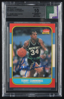 Terry Cummings Signed 1986-87 Fleer #20 RC with Game-Used Jersey Patch (BGS | Auto Grade 10) at PristineAuction.com