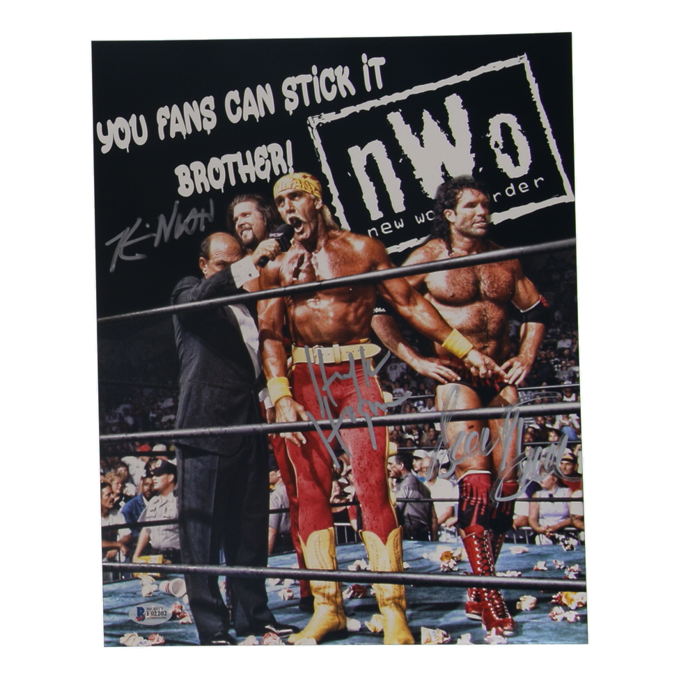 Hulk Hogan, Scott Hall, & Kevin Nash Signed WCW "NWO" 11x14 Photo (Beckett) at PristineAuction.com Hulk Hogan, Scott Hall, & Kevin Nash Signed WCW "NWO" 11x14 Photo (Beckett) at PristineAuction.com