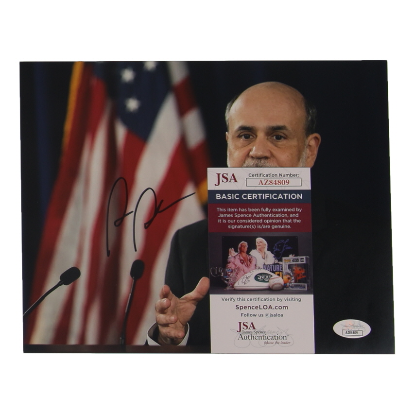 Ben Bernanke Signed 8x10 Photo (JSA) at PristineAuction.com Ben Bernanke Signed 8x10 Photo (JSA) at PristineAuction.com