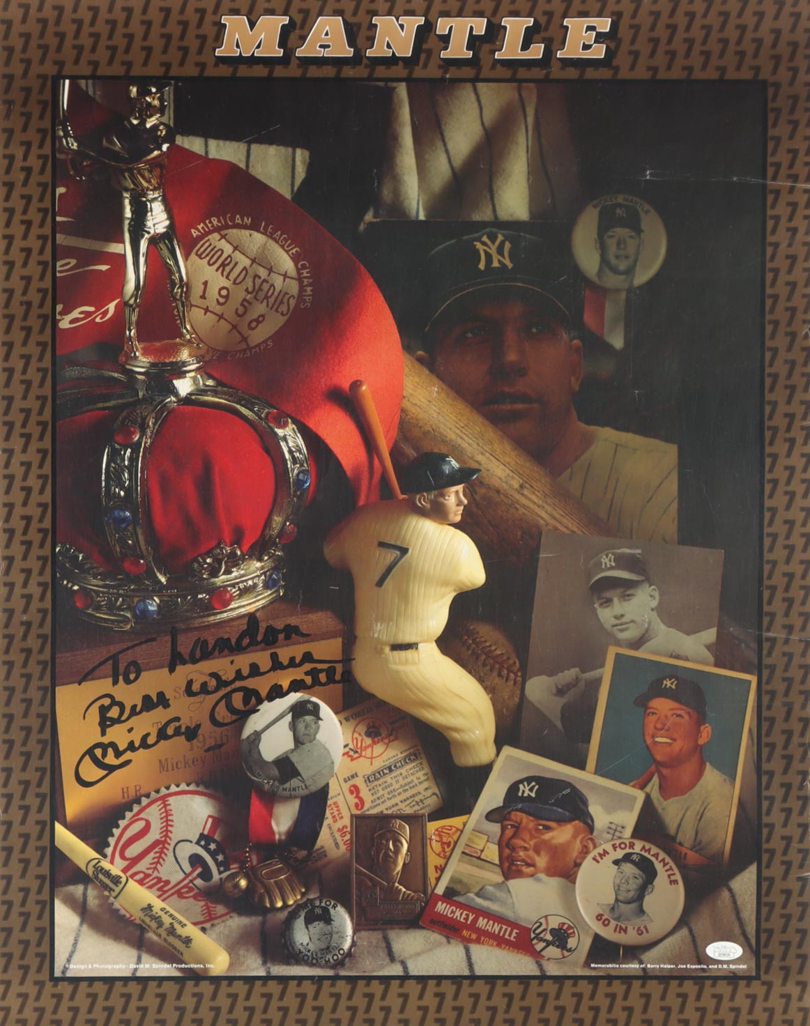 Mickey Mantle Signed Yankees 22x28 Poster Inscribed "Best Wishes" (JSA) at PristineAuction.com Mickey Mantle Signed Yankees 22x28 Poster Inscribed "Best Wishes" (JSA) at PristineAuction.com