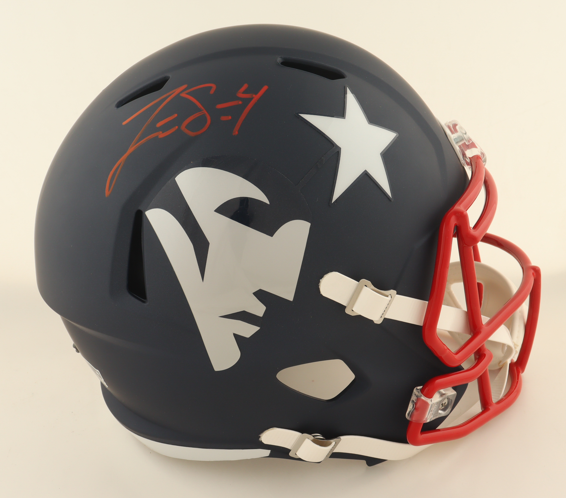 Jarrett Stidham Signed Patriots Full-Size AMP Alternate Speed Helmet (PSA) at PristineAuction.com Jarrett Stidham Signed Patriots Full-Size AMP Alternate Speed Helmet (PSA) at PristineAuction.com