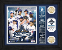 Dodgers World Series Champions LE Custom Framed Photo with Bronze Coin at PristineAuction.com