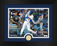 Shohei Ohtani Dodgers 2025 NL Championship Series MVP LE Custom Framed Photo with Bronze Coin at PristineAuction.com