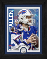 Josh Allen Bills LE Artist Proof Custom Framed Silver Plated Coin Photo Mint at PristineAuction.com
