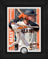 Matt Chapman Giants LE Artist Proof Custom Framed Silver Plated Coin Photo Mint at PristineAuction.com