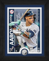 Aaron Judge Yankees LE Artist Proof Custom Framed Silver Plated Coin Photo Mint at PristineAuction.com
