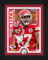 Travis Kelce Chiefs LE Artist Proof Custom Framed Silver Plated Coin Photo Mint at PristineAuction.com