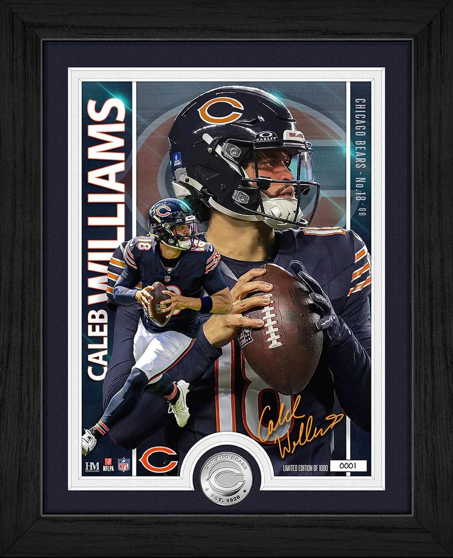 Caleb Williams Bears LE Artist Proof Custom Framed Silver Plated Coin Photo Mint at PristineAuction.com Caleb Williams Bears LE Artist Proof Custom Framed Silver Plated Coin Photo Mint at PristineAuction.com