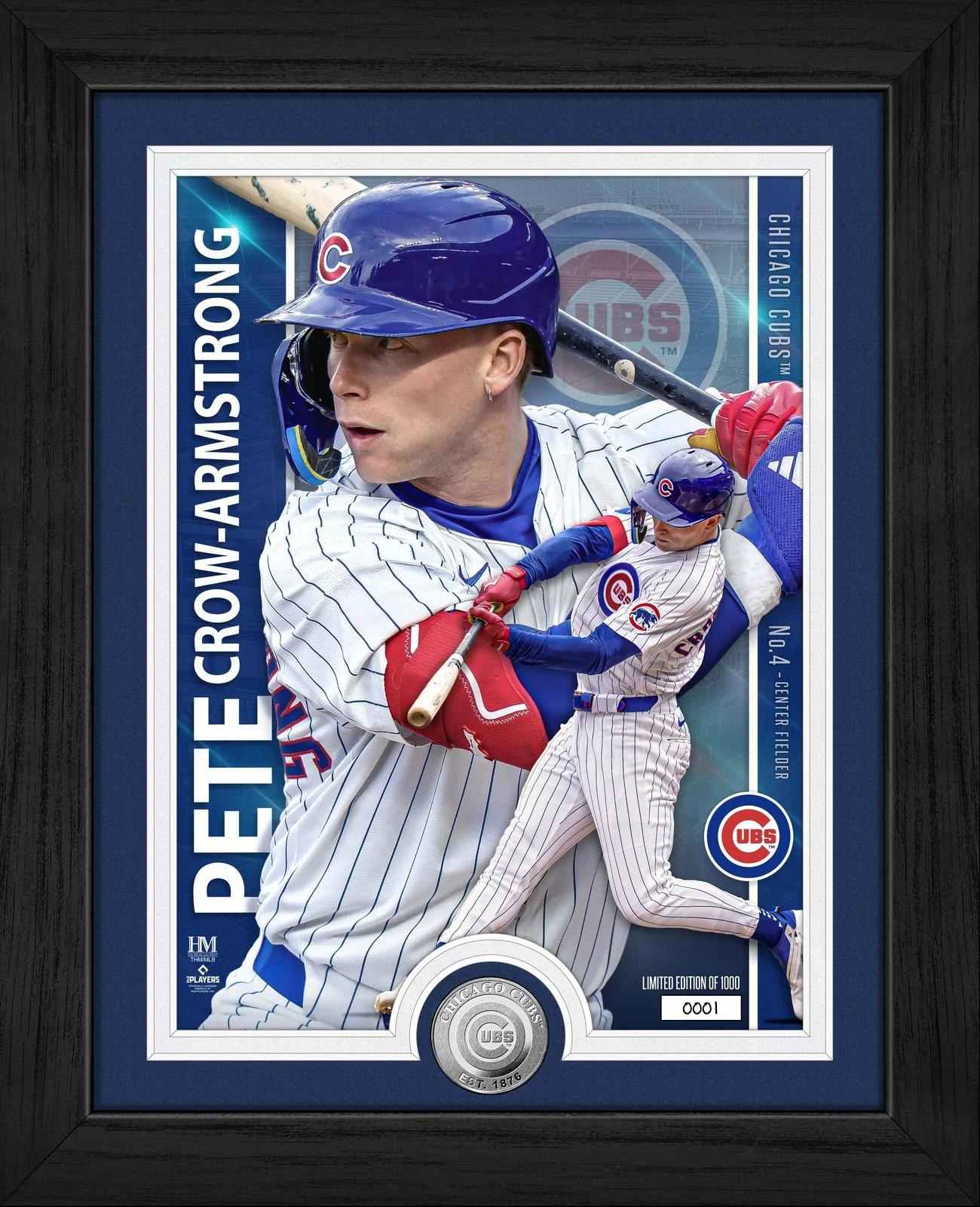 Pete Crow-Armstrong Cubs LE Artist Proof Custom Framed Silver Plated Coin Photo Mint at PristineAuction.com Pete Crow-Armstrong Cubs LE Artist Proof Custom Framed Silver Plated Coin Photo Mint at PristineAuction.com
