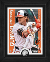 Gunnar Henderson Orioles LE Artist Proof Custom Framed Silver Plated Coin Photo Mint at PristineAuction.com
