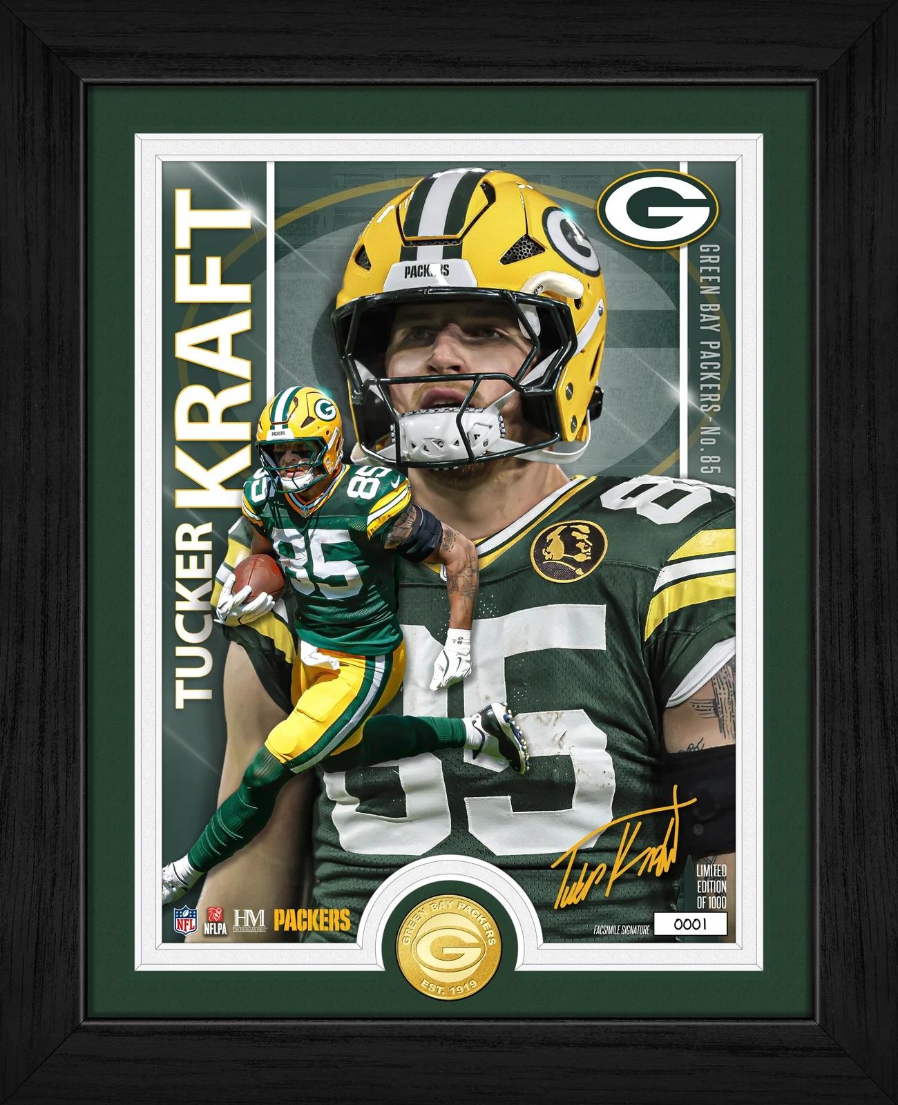 Tucker Kraft Packers LE Artist Proof Custom Framed Bronze Coin Photo Mint at PristineAuction.com Tucker Kraft Packers LE Artist Proof Custom Framed Bronze Coin Photo Mint at PristineAuction.com