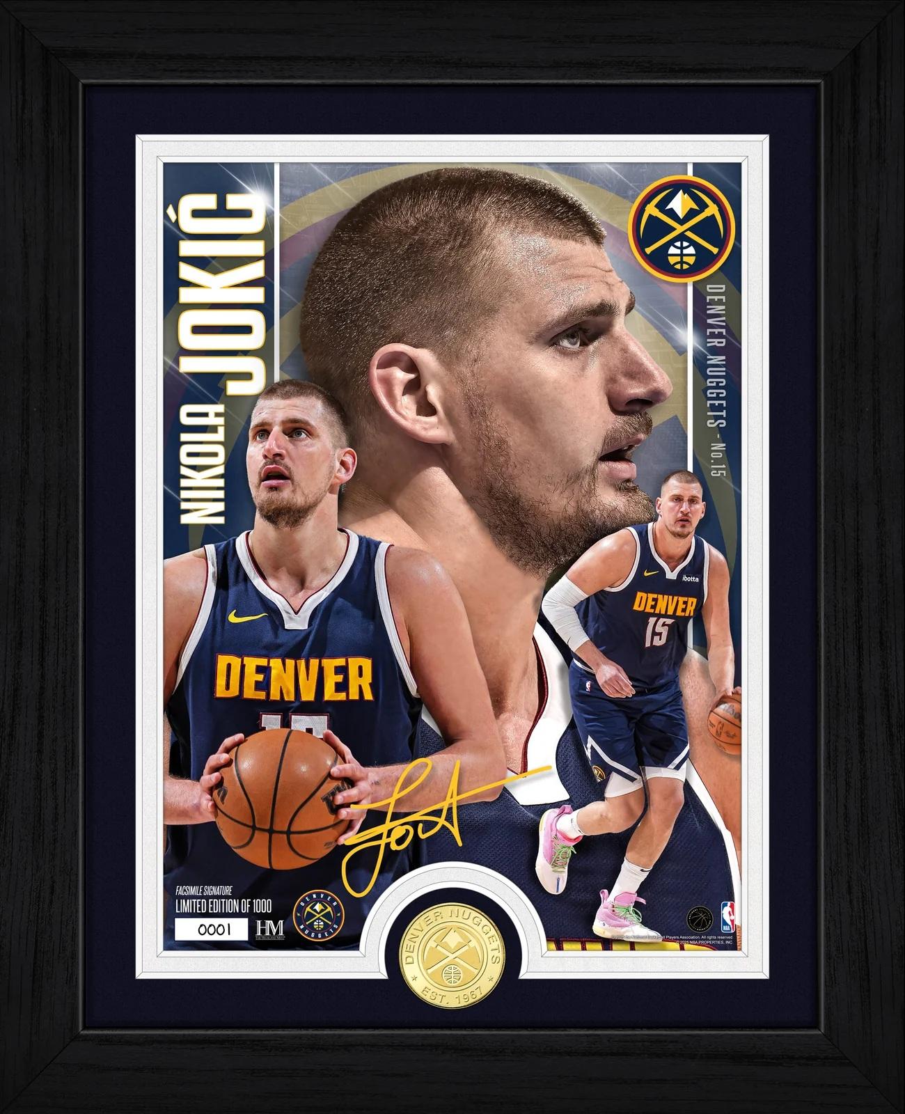 Nikola Jokic NuggetsLE Artist Proof Custom Framed Bronze Coin Photo Mint at PristineAuction.com Nikola Jokic NuggetsLE Artist Proof Custom Framed Bronze Coin Photo Mint at PristineAuction.com