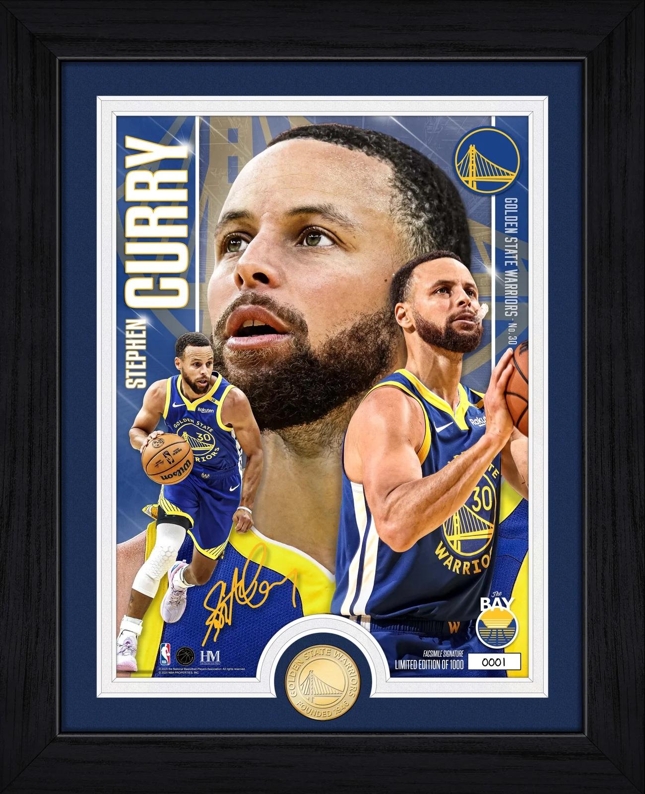 Stephen Curry Warriors LE Artist Proof Custom Framed Bronze Coin Photo Mint at PristineAuction.com Stephen Curry Warriors LE Artist Proof Custom Framed Bronze Coin Photo Mint at PristineAuction.com
