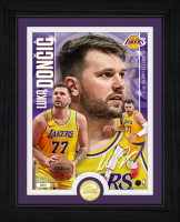 Luka Doncic Lakers LE Artist Proof Custom Framed Bronze Coin Photo Mint at PristineAuction.com