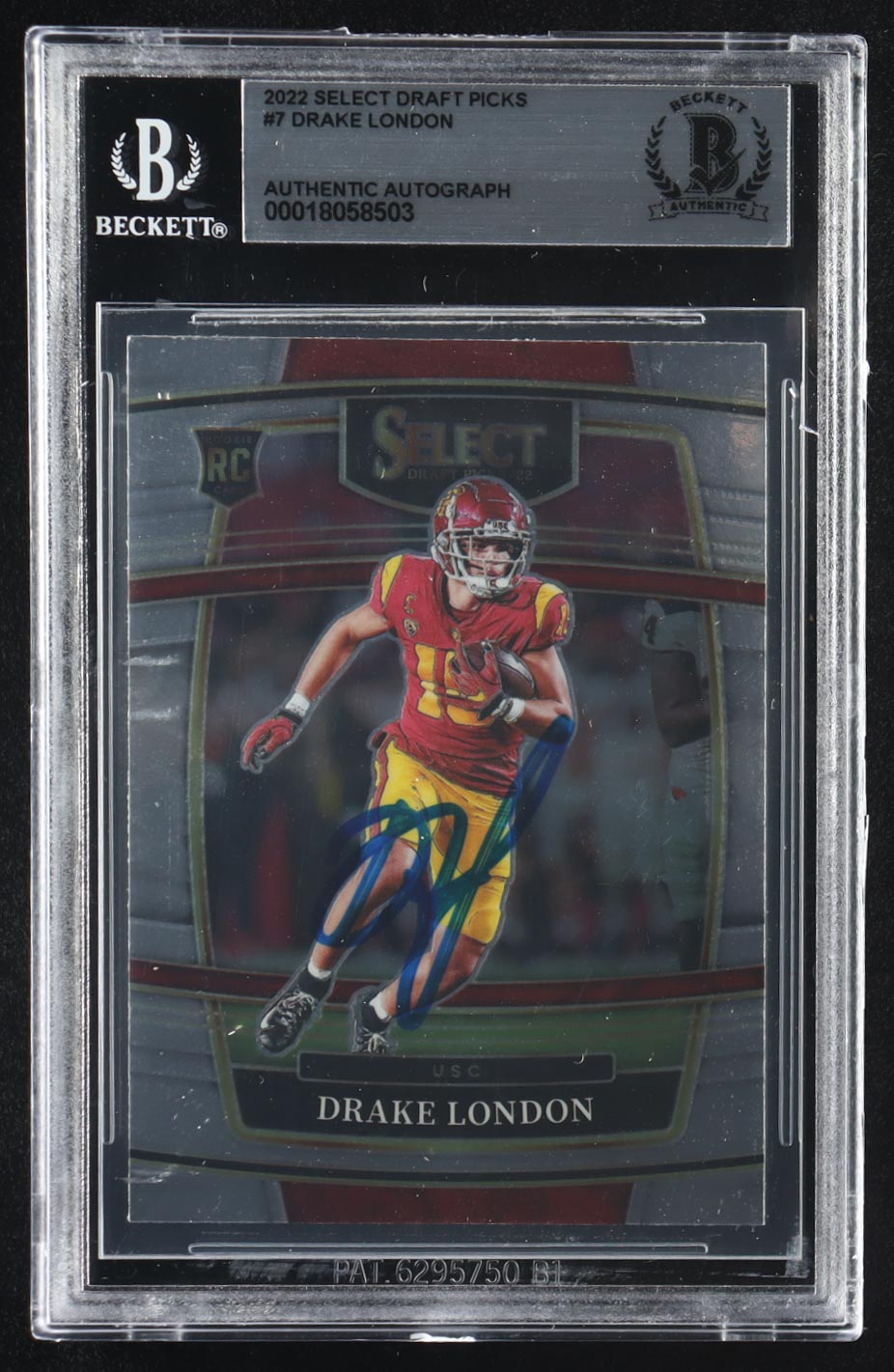 Drake London Signed 2022 Select Draft Picks #7 RC (BGS) at PristineAuction.com Drake London Signed 2022 Select Draft Picks #7 RC (BGS) at PristineAuction.com