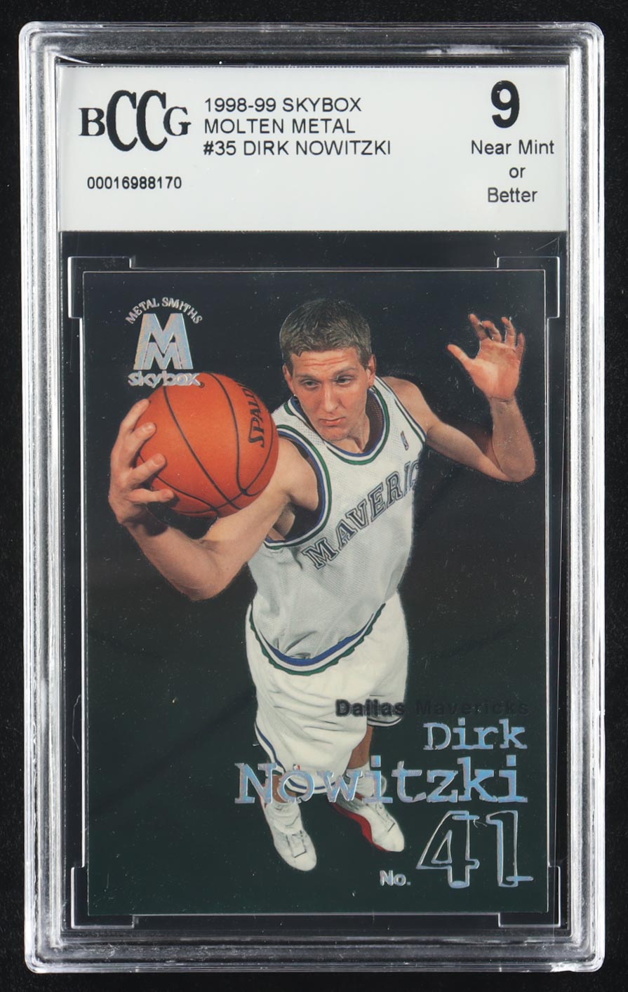Dirk Nowitzki 1998-99 SkyBox Molten Metal #35 RC (BCCG 9) at PristineAuction.com Dirk Nowitzki 1998-99 SkyBox Molten Metal #35 RC (BCCG 9) at PristineAuction.com