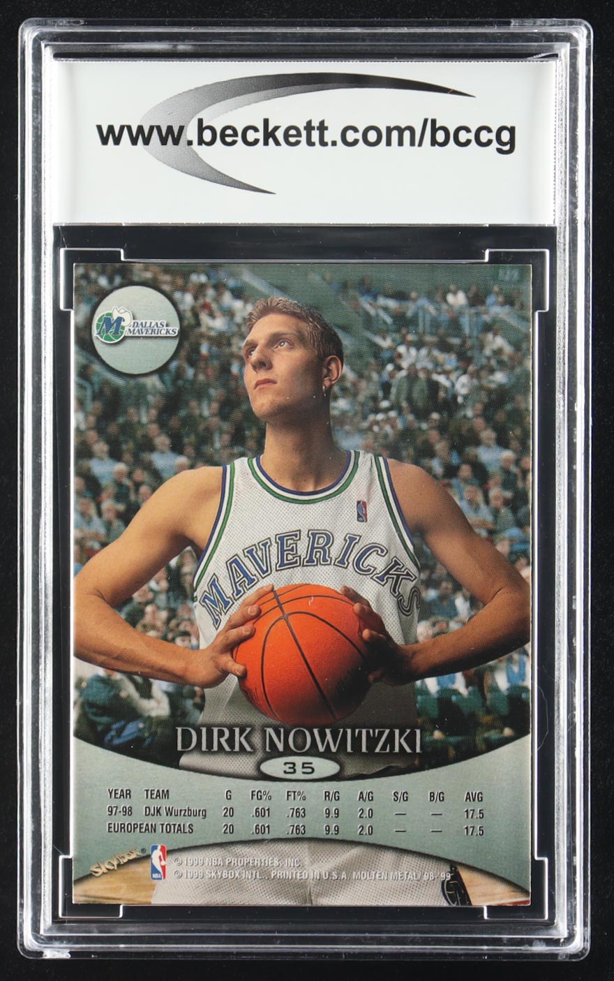 Dirk Nowitzki 1998-99 SkyBox Molten Metal #35 RC (BCCG 9) at PristineAuction.com Dirk Nowitzki 1998-99 SkyBox Molten Metal #35 RC (BCCG 9) at PristineAuction.com