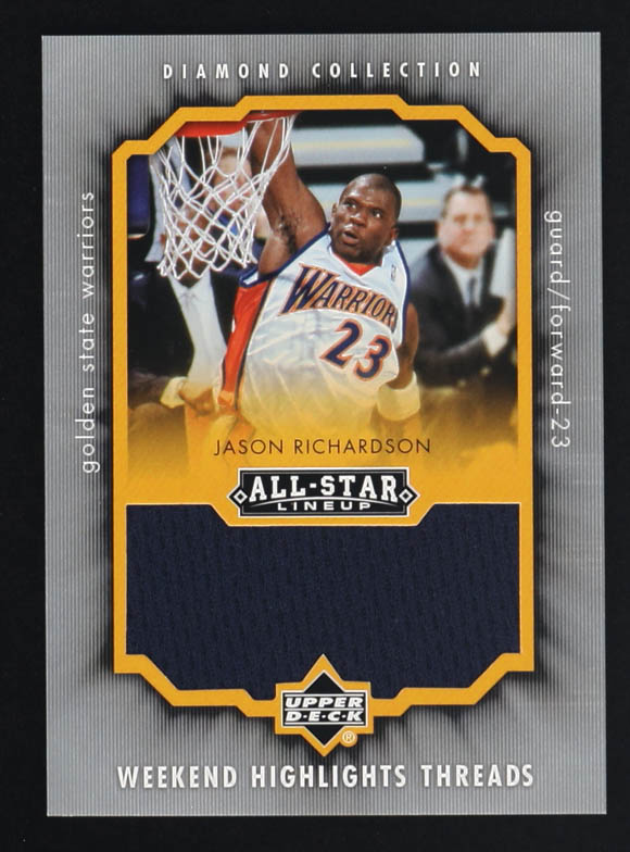 Jason Richardson 2004 Upper Deck Diamond Collection Jersey Memorabilia #WHT-JR at PristineAuction.com Jason Richardson 2004 Upper Deck Diamond Collection Jersey Memorabilia #WHT-JR at PristineAuction.com