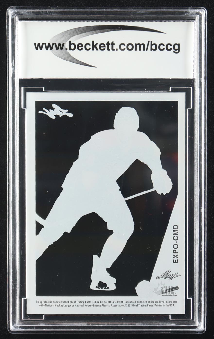 Connor McDavid 2014-15 Leaf Acetate Toronto Spring Expo #CMD RC (BCCG 10) at PristineAuction.com Connor McDavid 2014-15 Leaf Acetate Toronto Spring Expo #CMD RC (BCCG 10) at PristineAuction.com