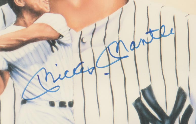 Mickey Mantle Signed Yankees 18x24 Poster (JSA) at PristineAuction.com Mickey Mantle Signed Yankees 18x24 Poster (JSA) at PristineAuction.com