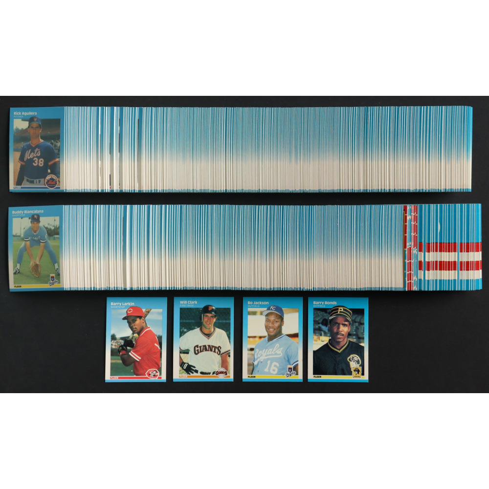 1987 Fleer Baseball Complete Set of (660) Cards with Barry Bonds #604 RC, Bo Jackson #369 RC, Barry Larkin #204 RC, Will Clark #269 at PristineAuction.com