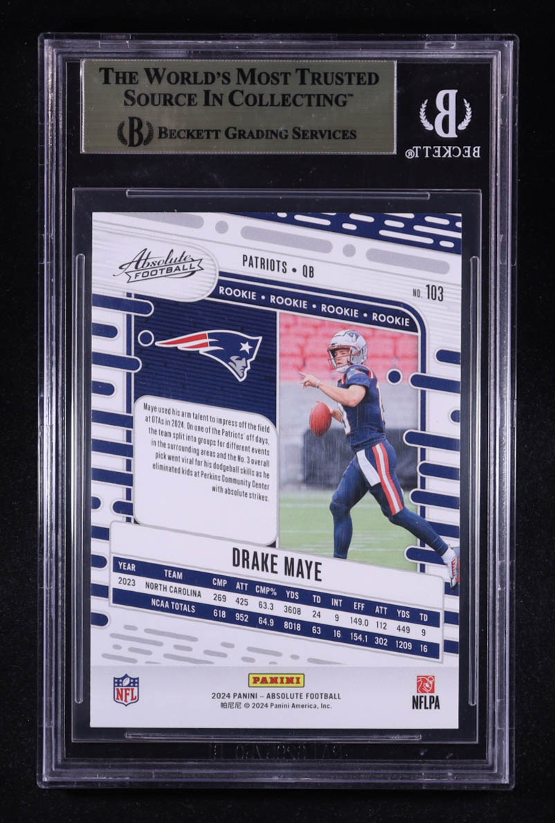 Drake Maye 2024 Absolute Orange #103 RC (BGS 9.5) at PristineAuction.com Drake Maye 2024 Absolute Orange #103 RC (BGS 9.5) at PristineAuction.com