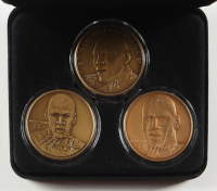 Set of (3) LE 1999 Michael Jordan Retirement Upper Deck Highland Mint Bronze Coins at PristineAuction.com