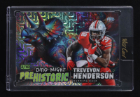 Treveyon Henderson 2024 Wild Card Pre-Historic Triceratops Blue Mojo #PHTRI2-TH #02/10 RC at PristineAuction.com