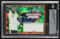 Pelé 2022 Leaf Metal National Pride Orange Crystal Pre-Production Proof #1/1 at PristineAuction.com