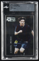 Lionel Messi 2021 Pro Set Metal Clear Pre-Production Proof #1/1 at PristineAuction.com