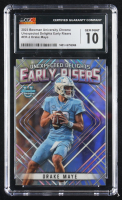 Drake Maye 2023 Bowman Chrome University Unexpected Delights Early Risers #ER2 RC (SGC 10) at PristineAuction.com
