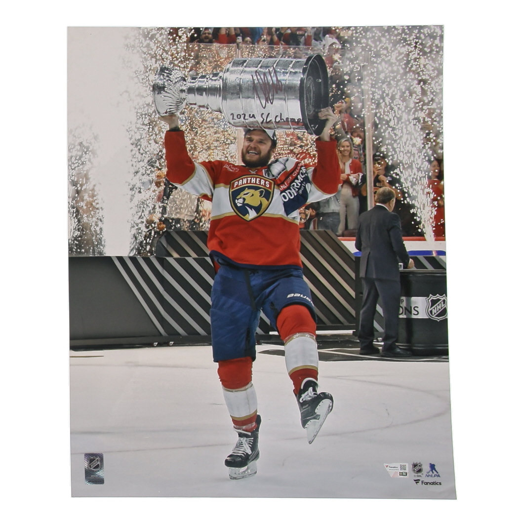 Aleksander Barkov Signed Panthers 16x20 Photo Inscribed "2024 SC Champs" (Fanatics) at PristineAuction.com Aleksander Barkov Signed Panthers 16x20 Photo Inscribed "2024 SC Champs" (Fanatics) at PristineAuction.com