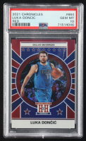 Luka Doncic 2021-22 Panini Chronicles Red #664 / Hometown Heroes Optic #16/149 (PSA 10) at PristineAuction.com