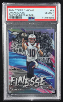 Drake Maye 2024 Topps Chrome Finesse Refractors #F2 RC (PSA 10) at PristineAuction.com